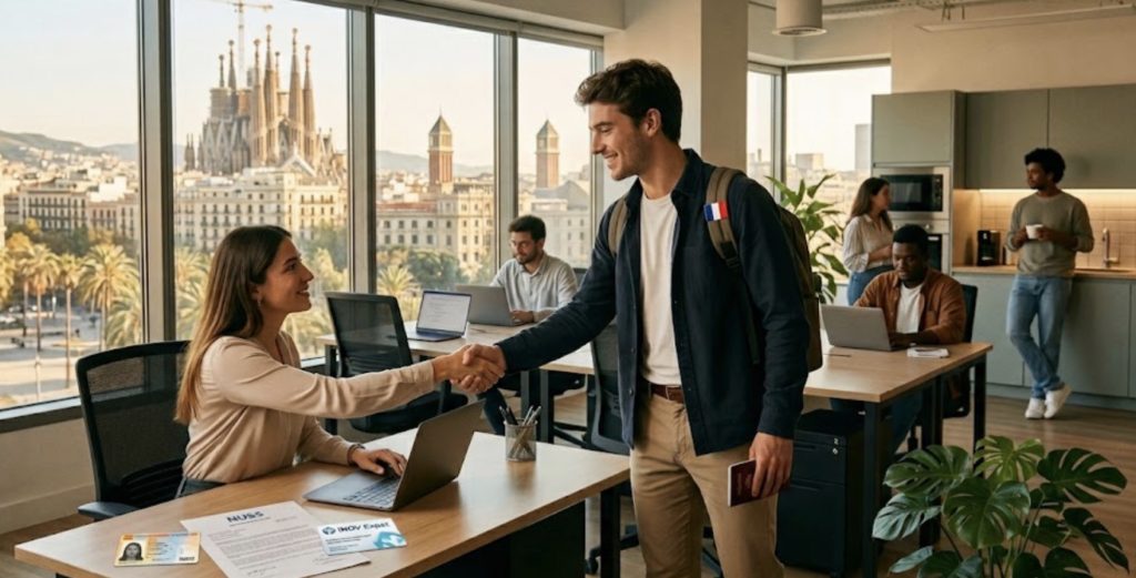 Premier jour : L'accueil d'un stagiaire français à Barcelone